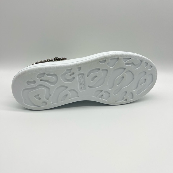 Alexander McQueen Larry Oversized Sneakers White Silver Crystals Size 37 US 7 - Picture 8 of 10